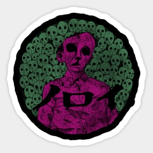 Noroi The Curse (Green and purple) Sticker